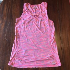 RBX Racerback Tank Top size Medium Pink Rainbow Heather